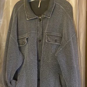 FREEPEOPLE/ruby jacket sold out /soft fleece olive/oversized look🌿xl olive euc